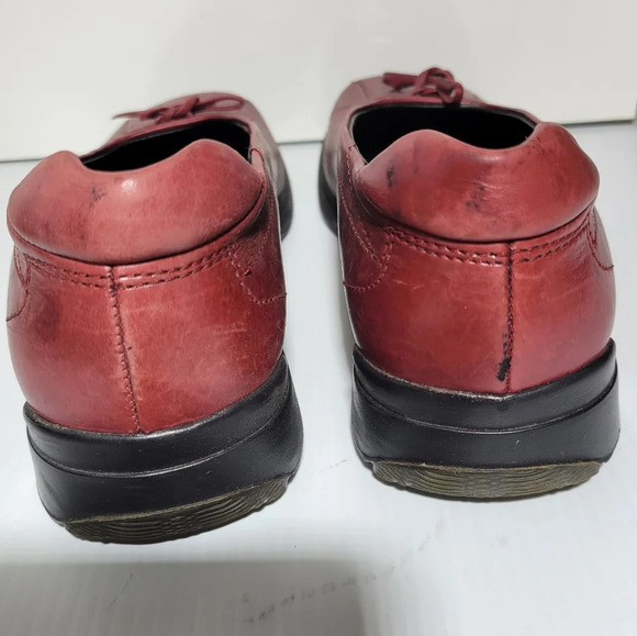 vintage Stone Ridge by Aldo ballet flat shoes red leather size 36 - Picture 3 of 9